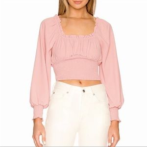 NWT 1. State Revolve Smocked Crop Top